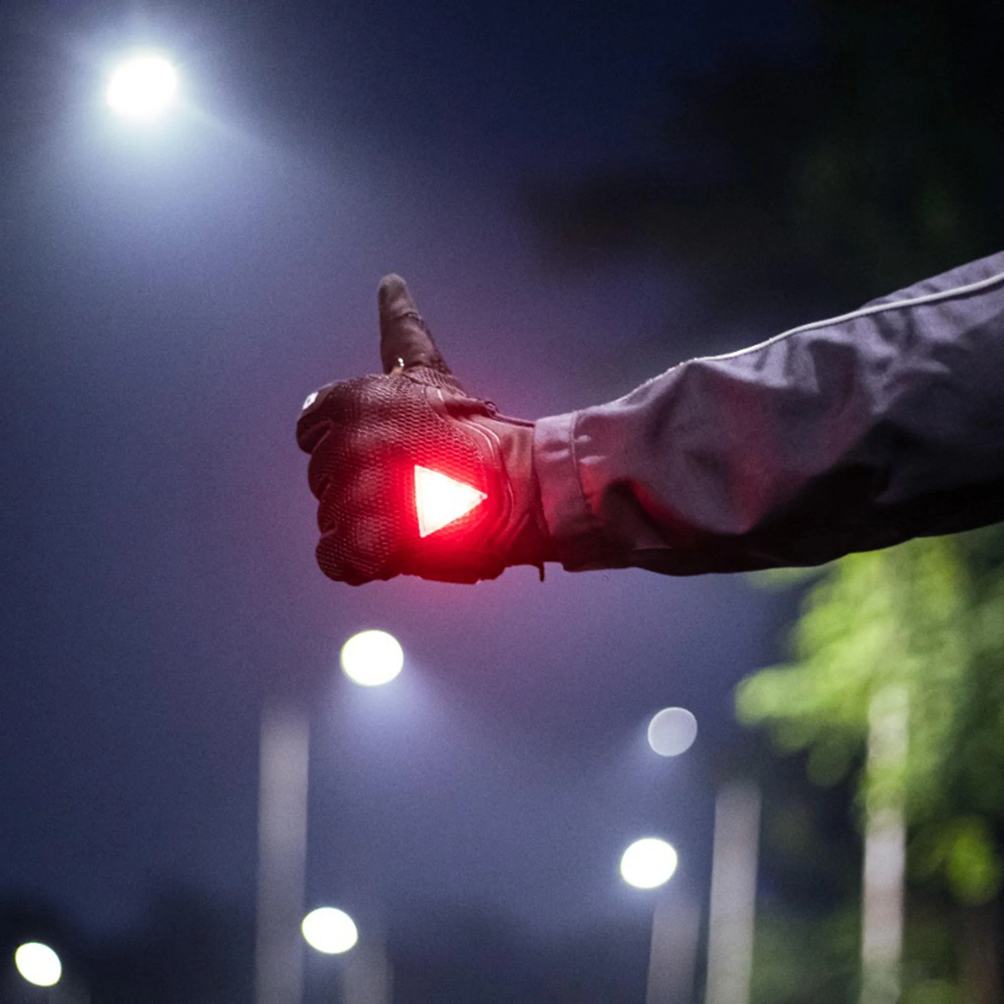 Night Wing Motorcycle LED Gloves - Black - Image 7