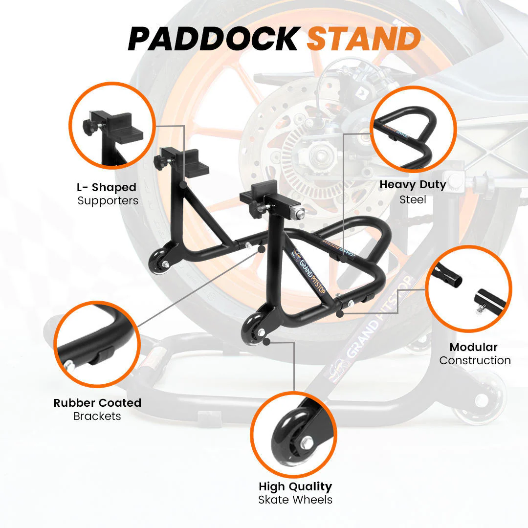 Dismantlable Rear Paddock Stand (Black) and 8 mm Bobbins - Image 7