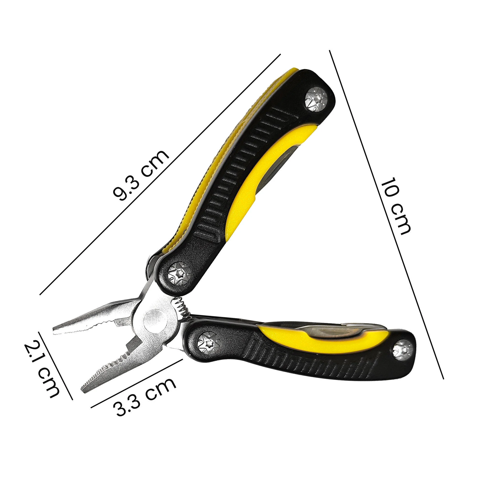 Premium Stainless Steel Multipurpose Plier - Black & Yellow - Image 7