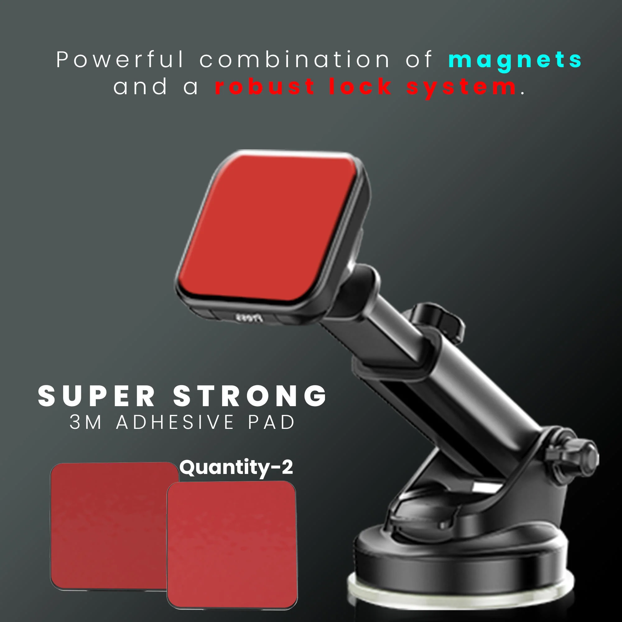 Quick Lock GEN-1 with in-built MAGNETIC LOCK Technology Car Dashboard Mobile Holder - Image 12