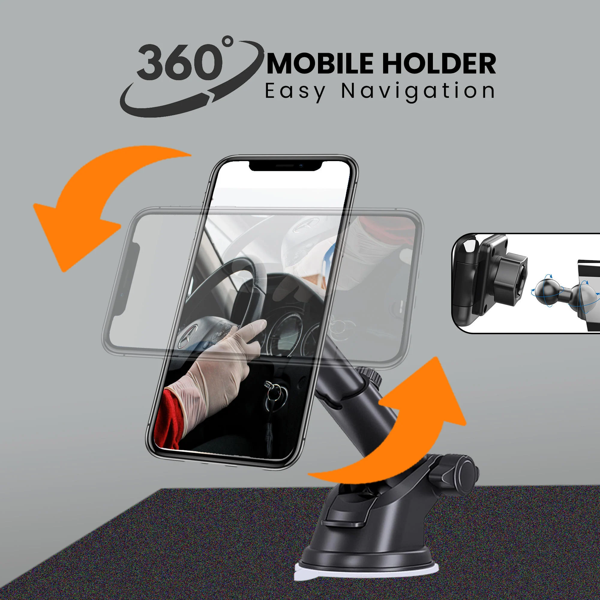 Quick Lock GEN-1 with in-built MAGNETIC LOCK Technology Car Dashboard Mobile Holder - Image 9