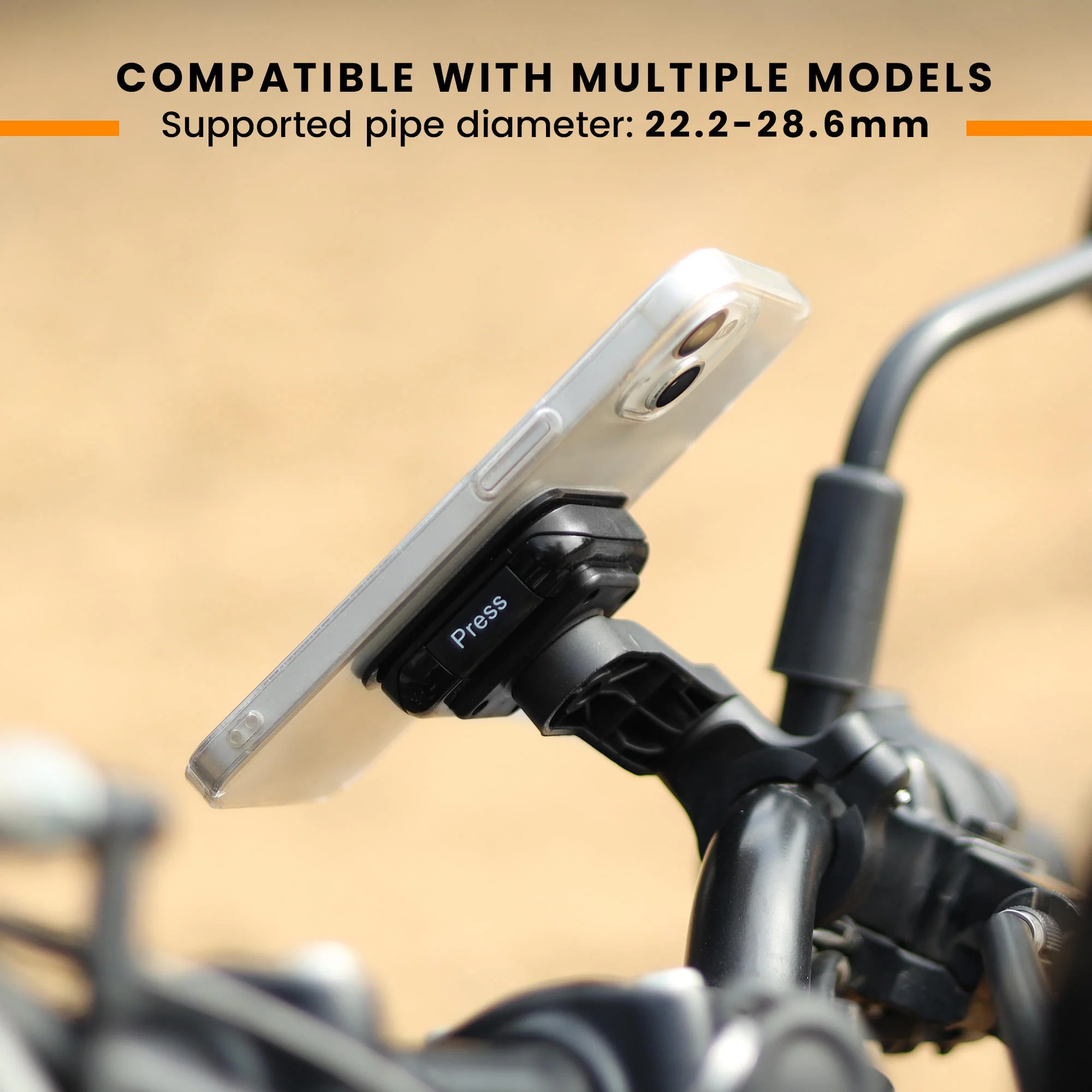Quick Lock GEN-1 with in-built MAGNETIC LOCK Technology Mobile Holder For Bike Handlebar - Image 9