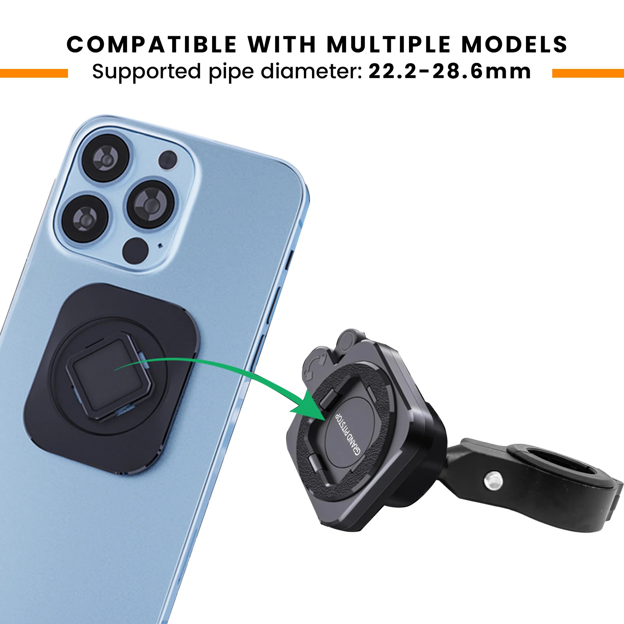 Quick Lock GEN-2 with in-built Ultra Mag-LOCK Technology Mobile Holder For Bike Handlebar - Image 7