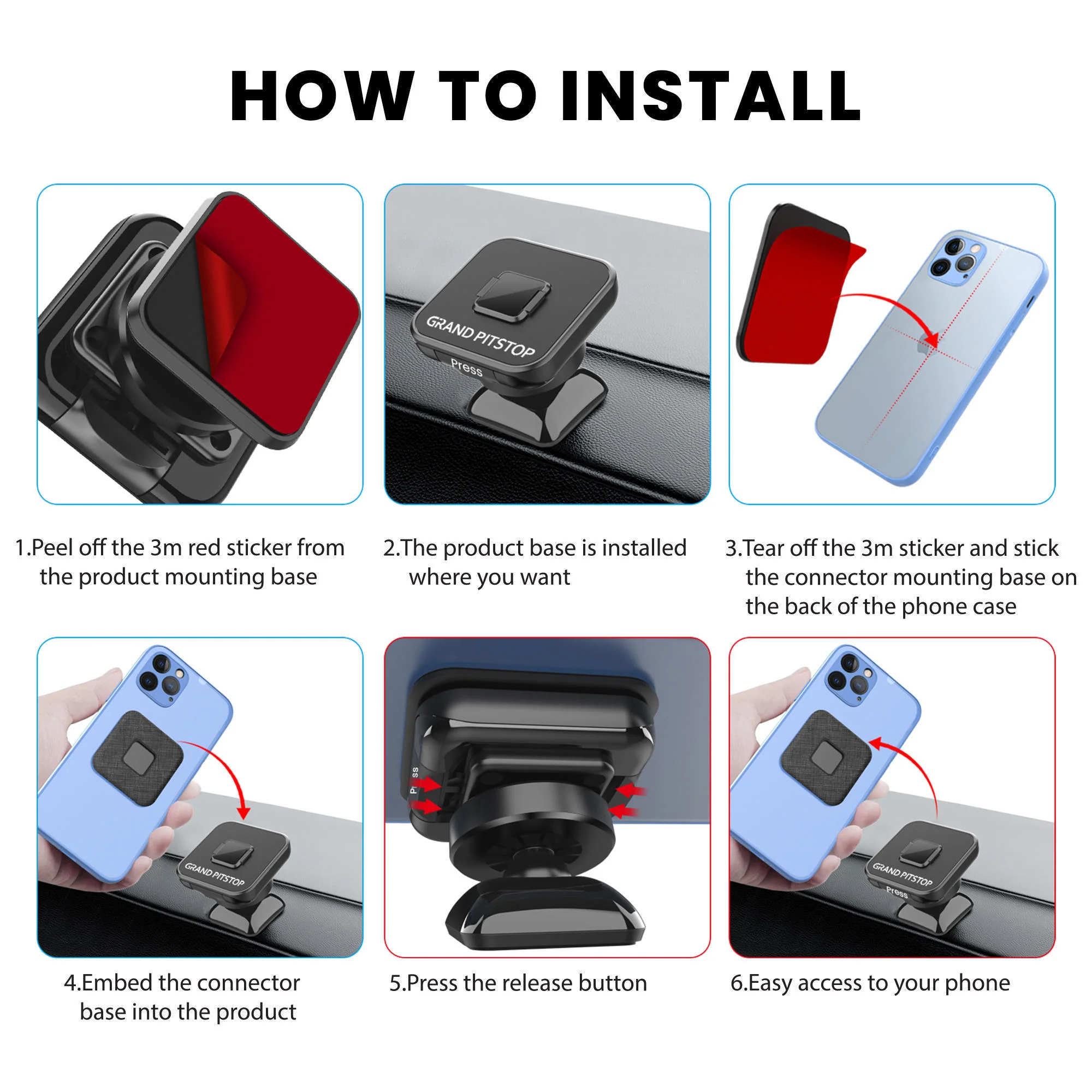 Quick Lock Mini GEN-1 with in-built MAGNETIC LOCK Technology Car Dashboard Mobile Holder - Image 10