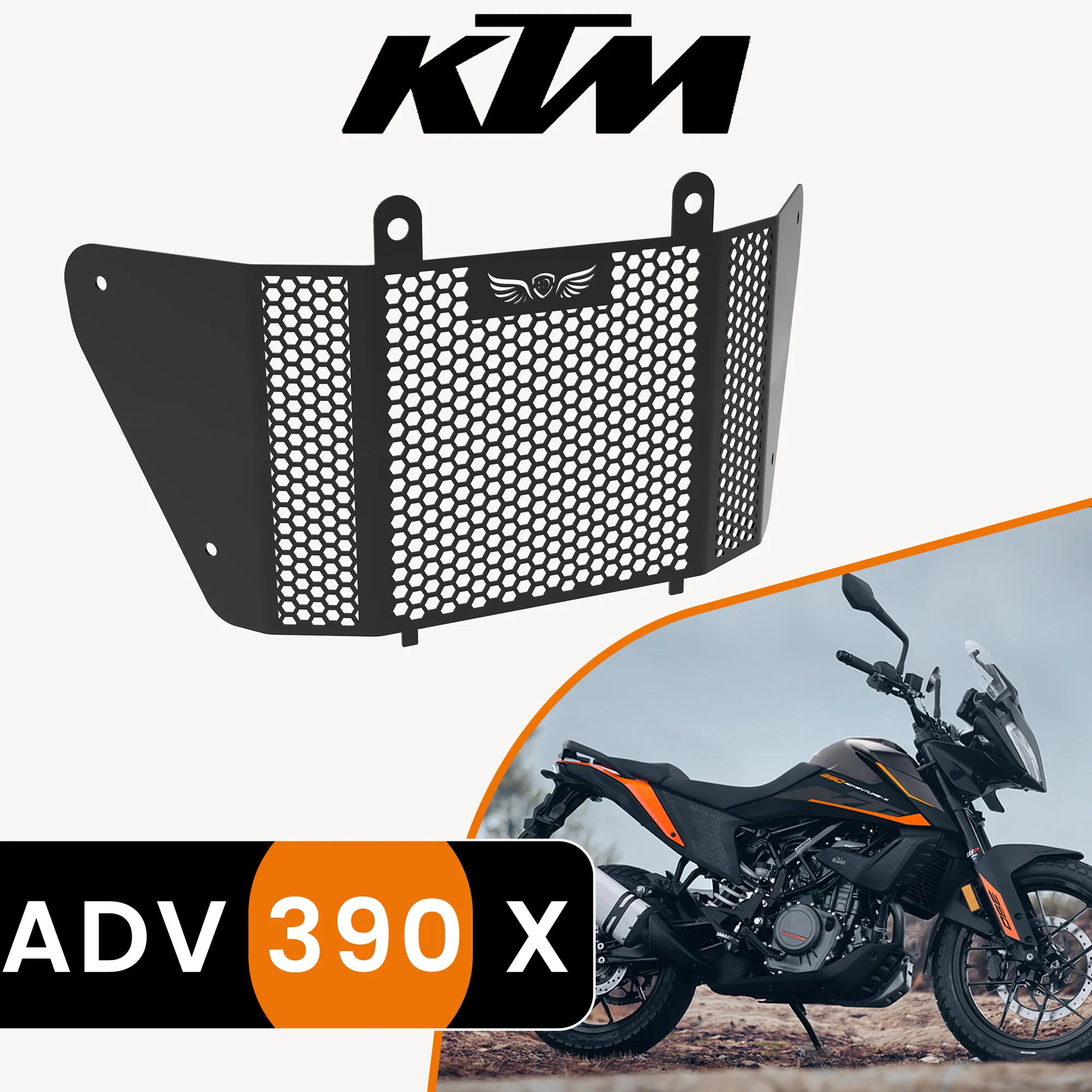 Radiator Grill for KTM 390 Adventure X - Black