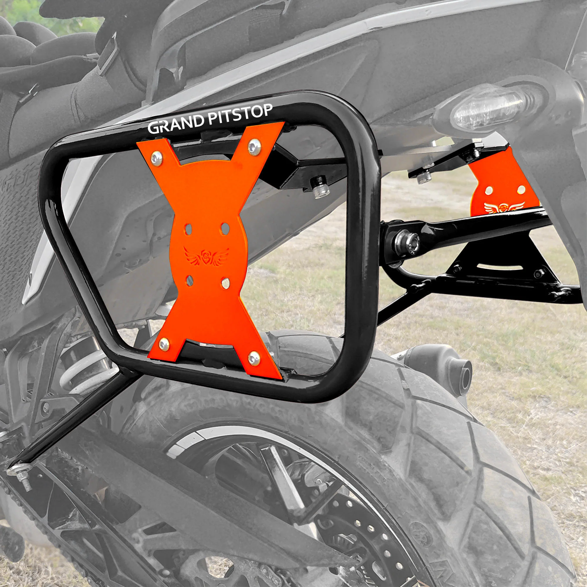 Saddle Stay for KTM 390 Adventure X - Black & Orange - Image 2