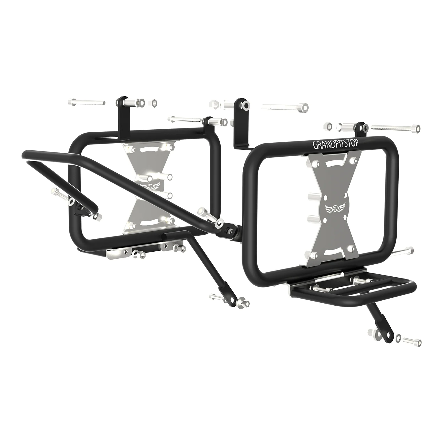 Saddle Stay for Royal Enfield Himalayan 450 - Black-Silver - Image 3