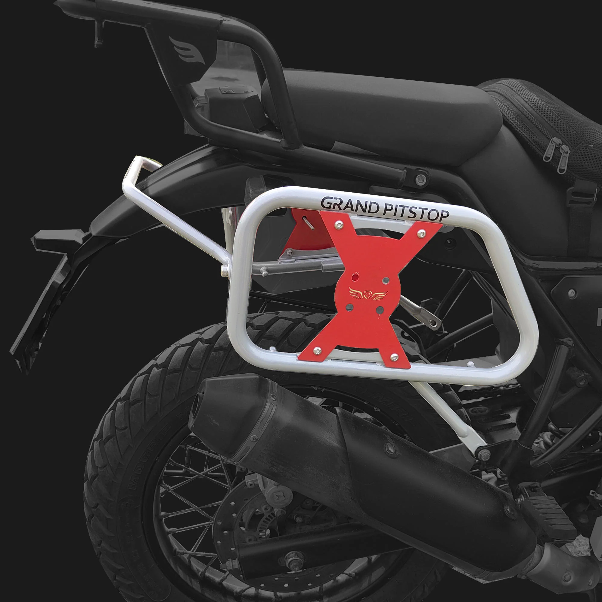 Saddle Stay for Royal Enfield Himalayan - Silver-Red - Image 2