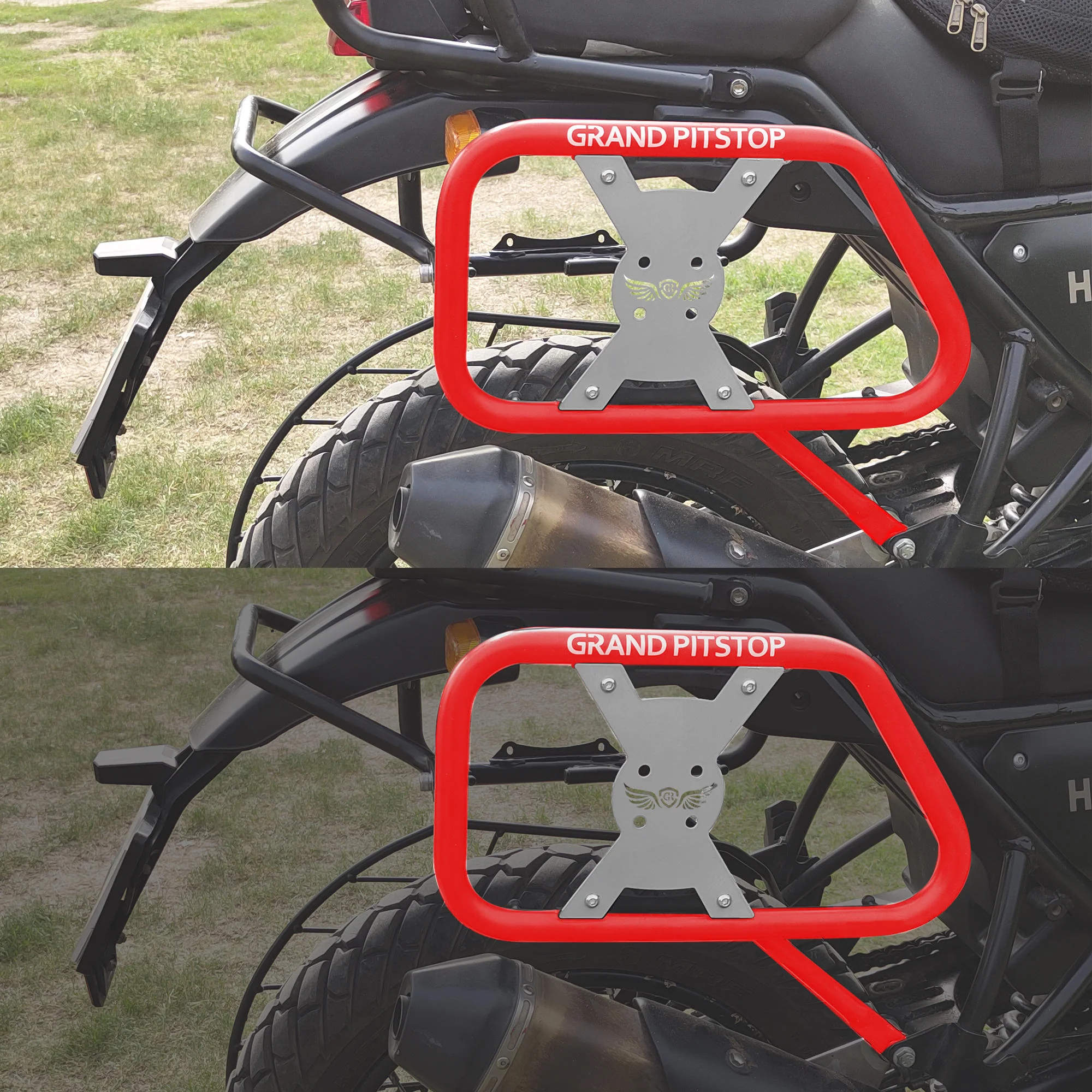 Saddle Stay for Royal Enfield Scram 411 - Red-Silver - Image 3
