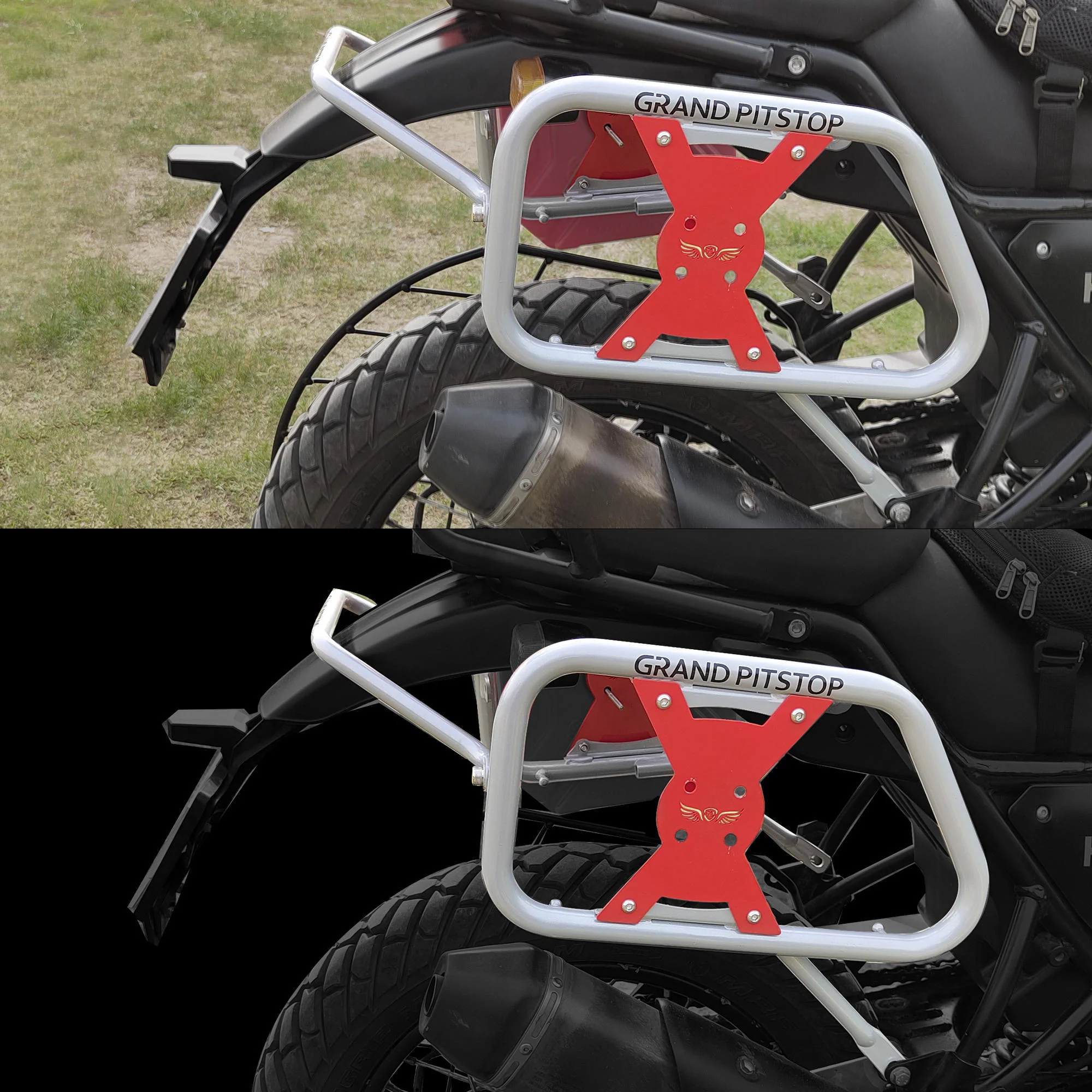 Saddle Stay for Royal Enfield Scram 411 - Silver-Red - Image 2