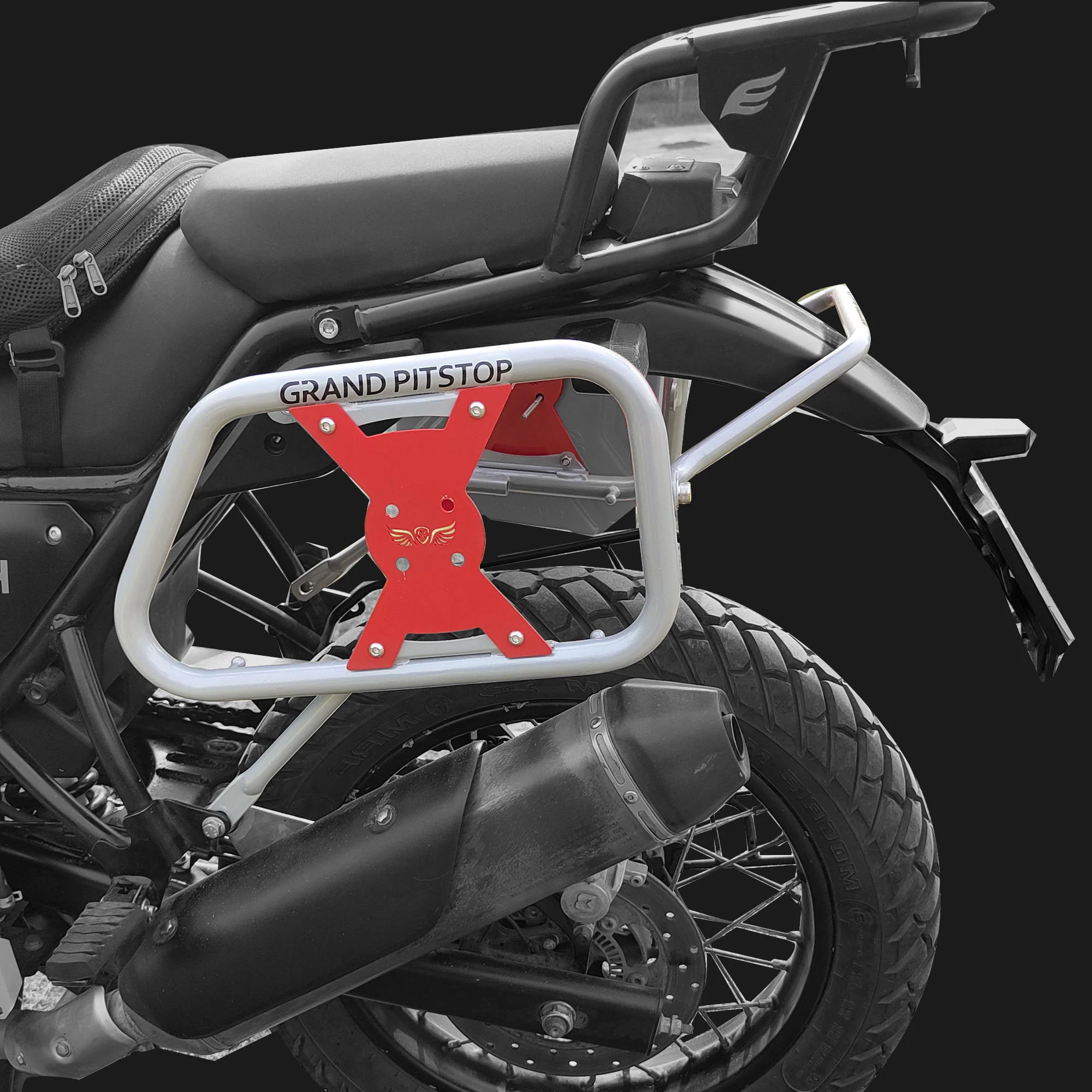 Saddle Stay for Royal Enfield Scram 411 - Silver-Red - Image 4