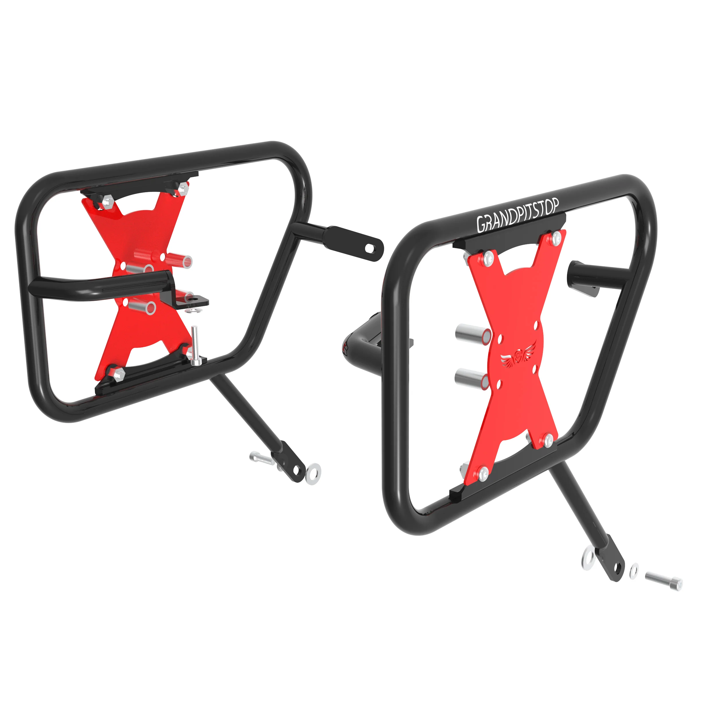 Saddle Stay (Pair) for Royal Enfield Continental GT - Black & Red - Image 4