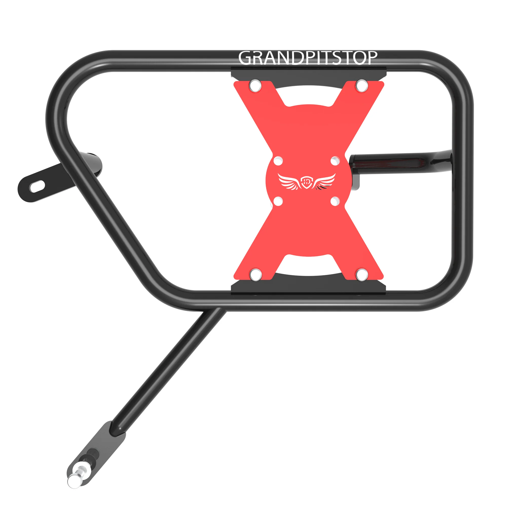 Saddle Stay (Pair) for Royal Enfield Interceptor - Black & Red - Image 2