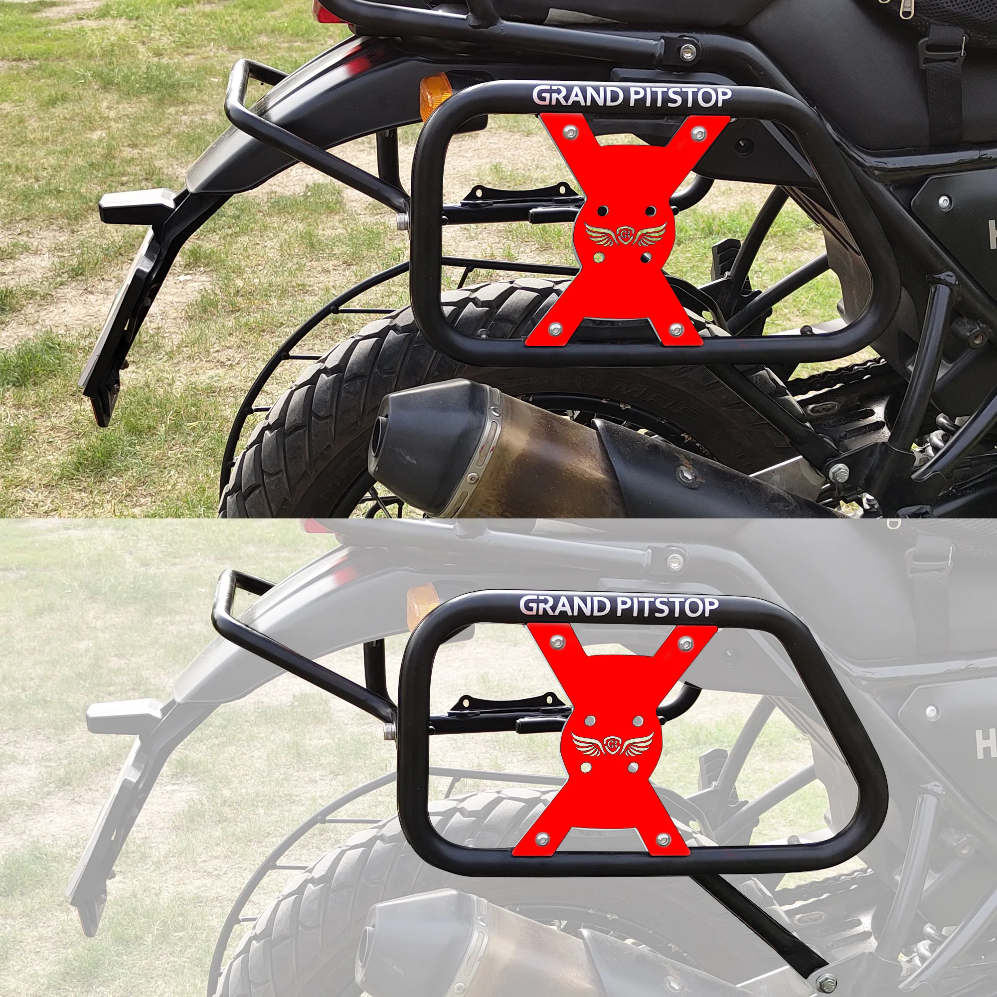 Saddle Stay (Pair) for Royal Enfield Scram 411 - Black & Red - Image 4