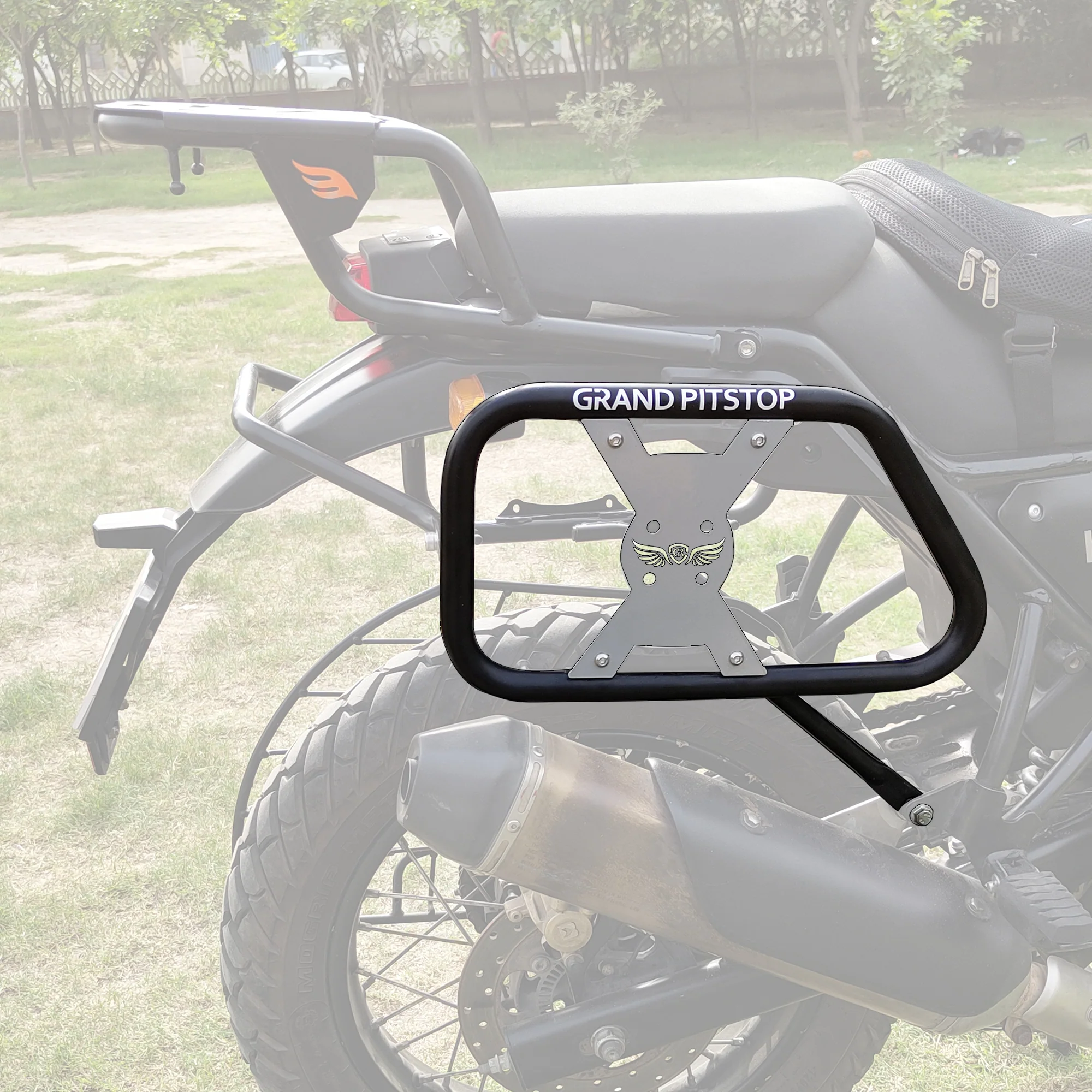 Saddle Stay (Pair) for Royal Enfield Scram 411 - Black & Silver - Image 3
