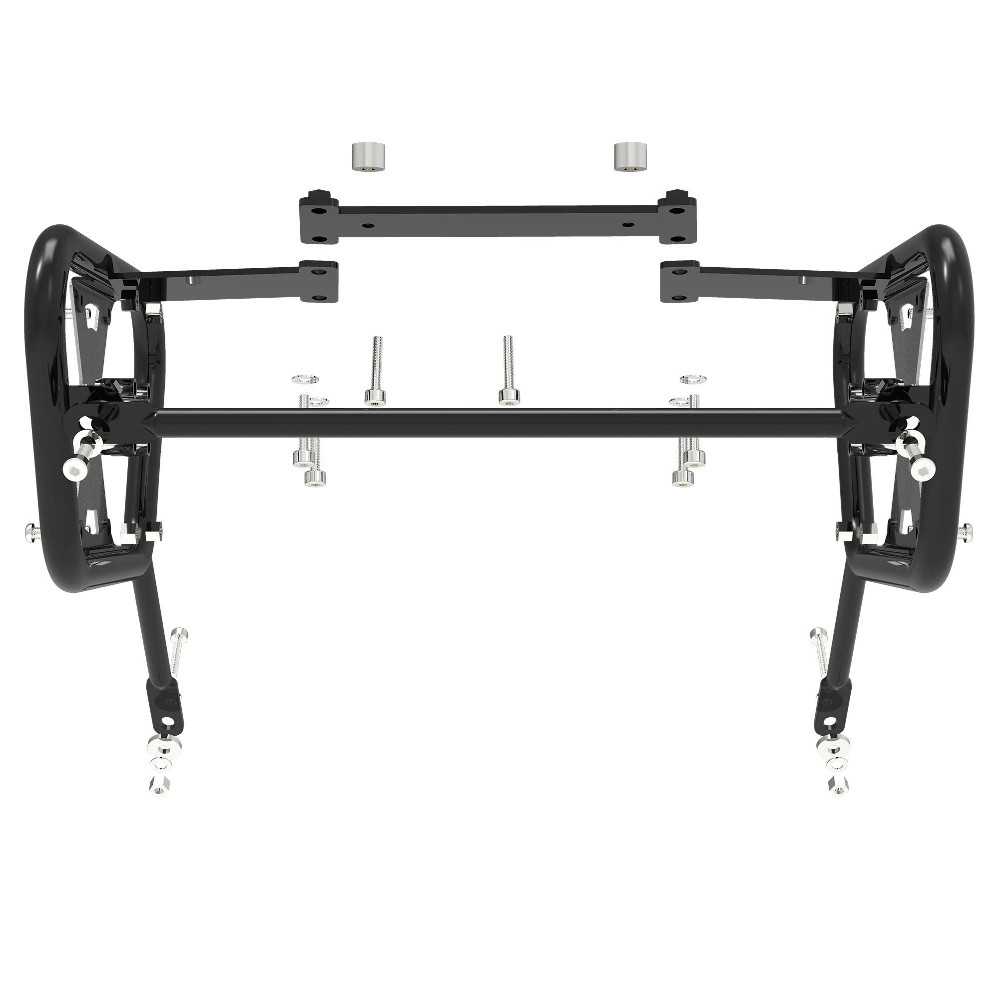 Saddle Stay (Pair) for Suzuki V-Strom - Black & Silver - Image 3