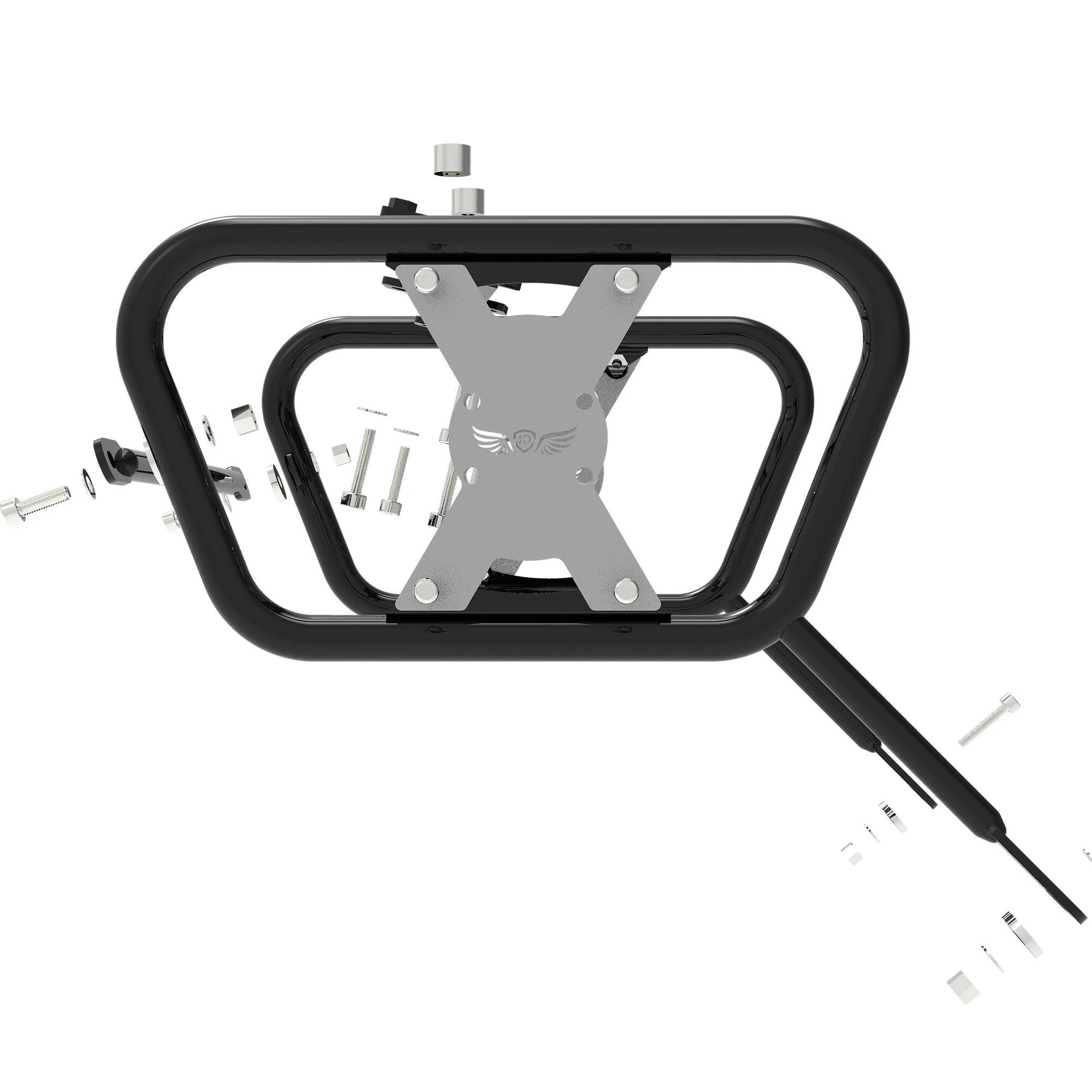 Saddle Stay (Pair) for Suzuki V-Strom - Black & Silver - Image 4