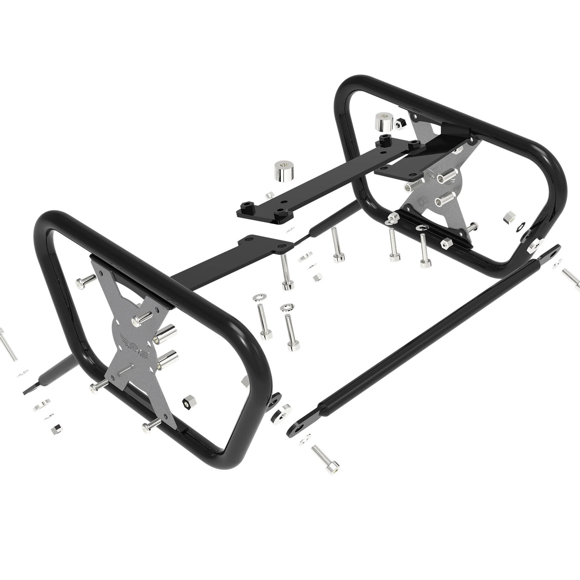 Saddle Stay (Pair) for Suzuki V-Strom - Black & Silver - Image 5