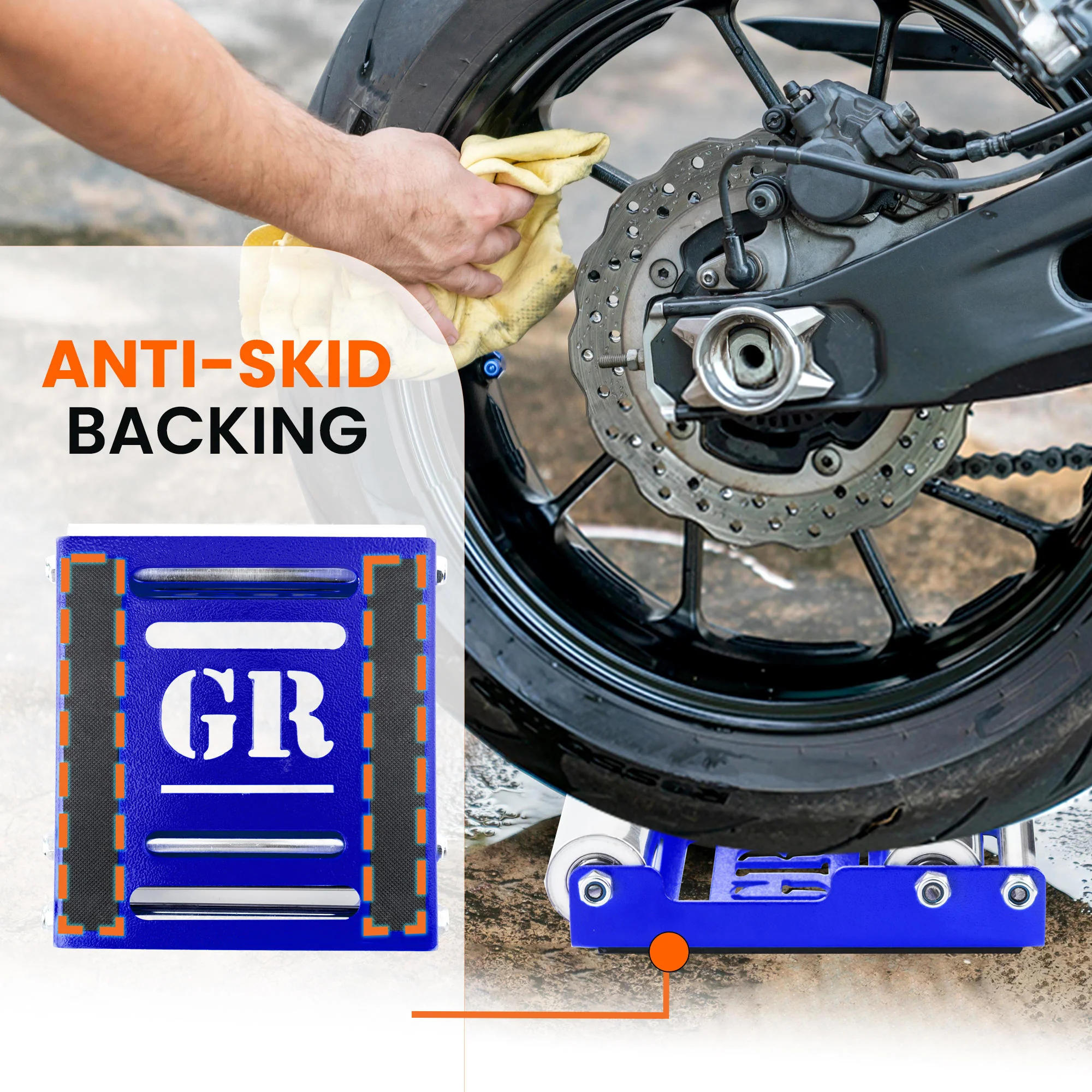 GRoller - Paddock Stand Replacement (Small - Bike wt. 170 kg) - Blue - Image 4