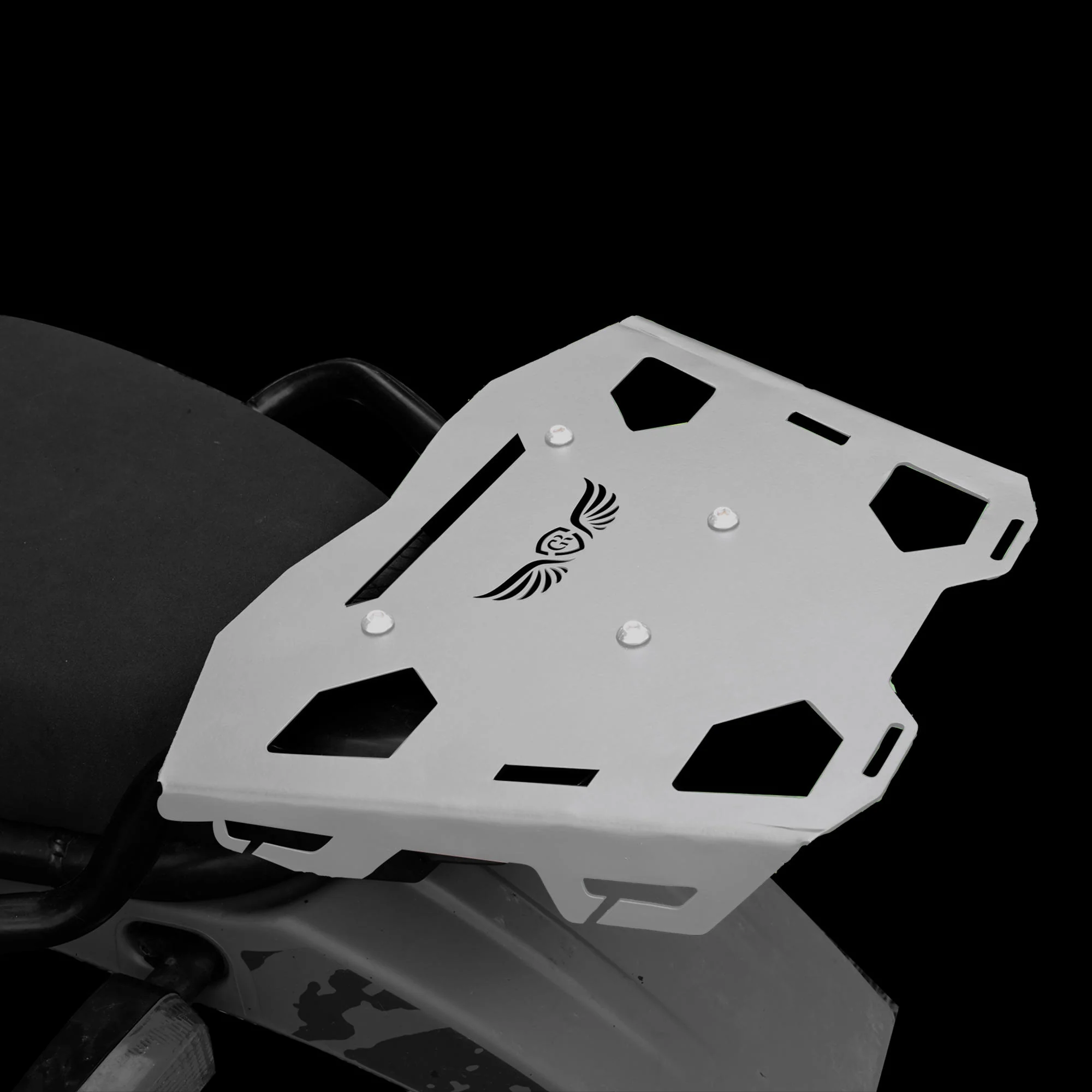 Top Rack Plate for Royal Enfield Himalayan BS4-BS6 Model (2019-21) - Silver - Image 3
