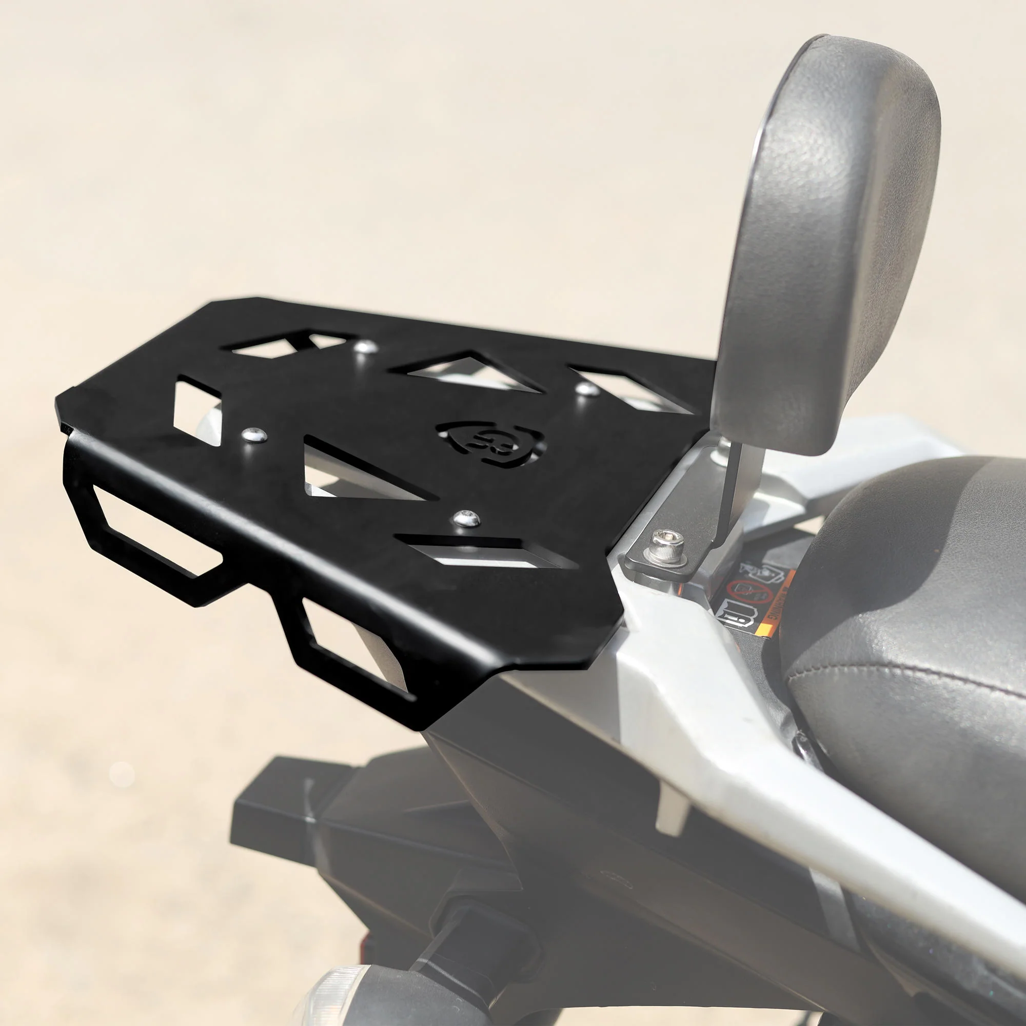 Top Rack Plate for Suzuki V-Strom - Black - Image 3