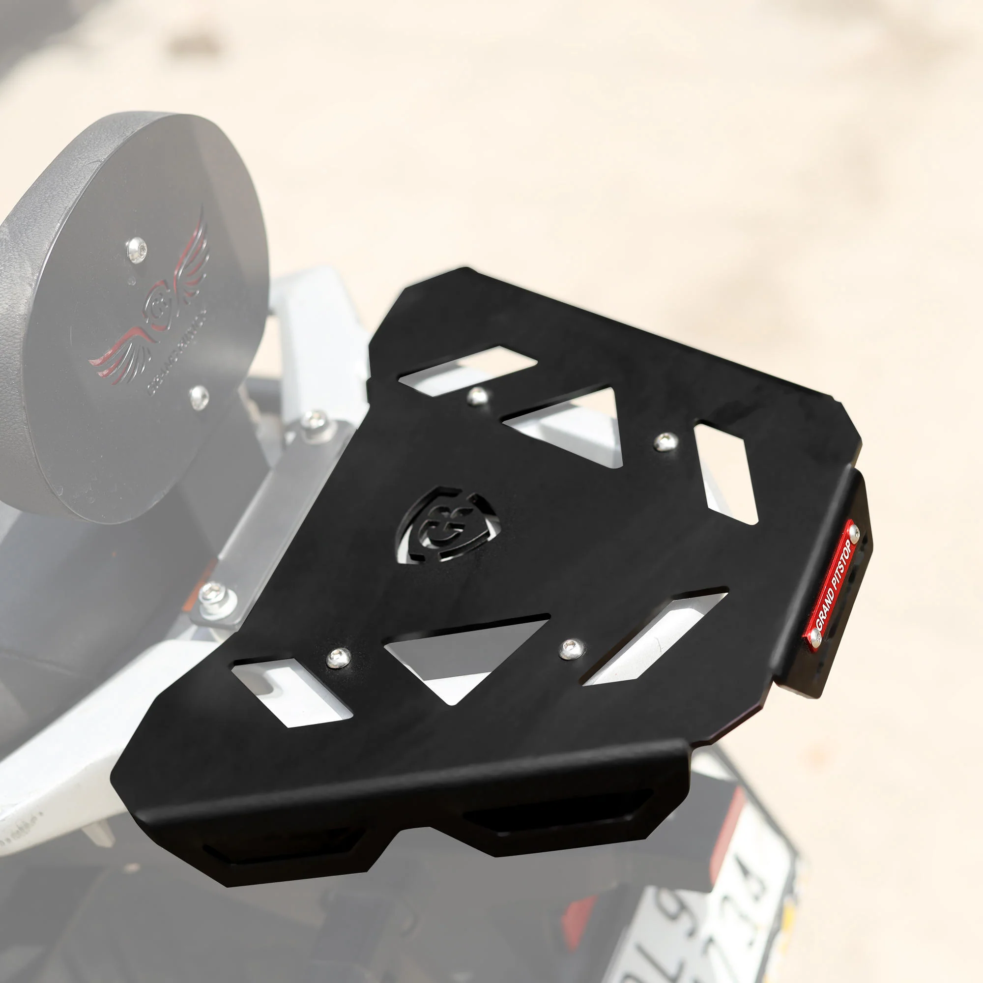Top Rack Plate for Suzuki V-Strom - Black - Image 8