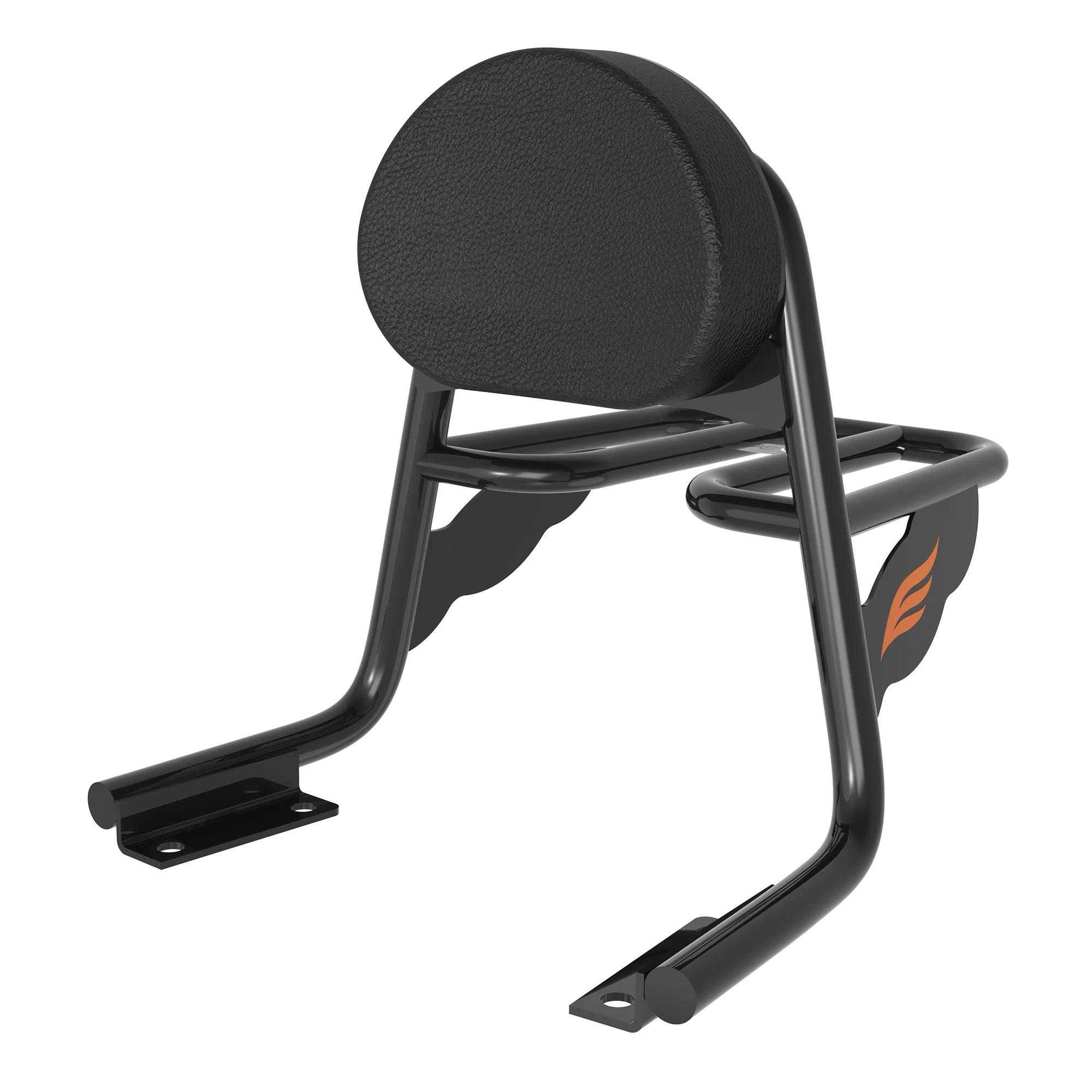 Toprack with Backrest & Parcel Shelf for Royal Enfield Interceptor - Black - Image 3