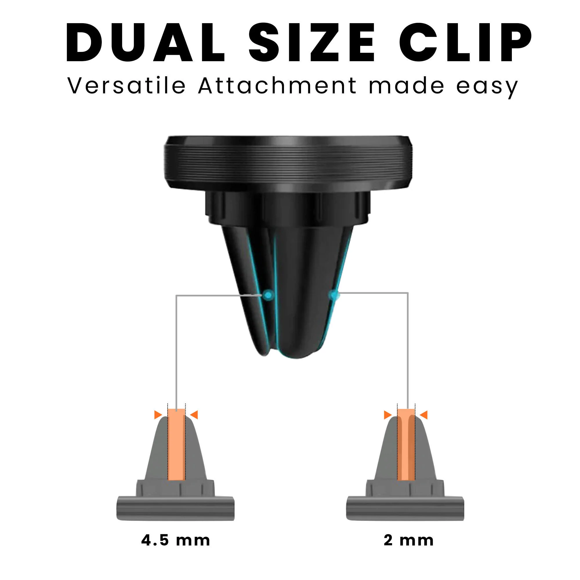 Universal Magnetic Air Vent Mount Car Mobile Holder - Black - Image 5
