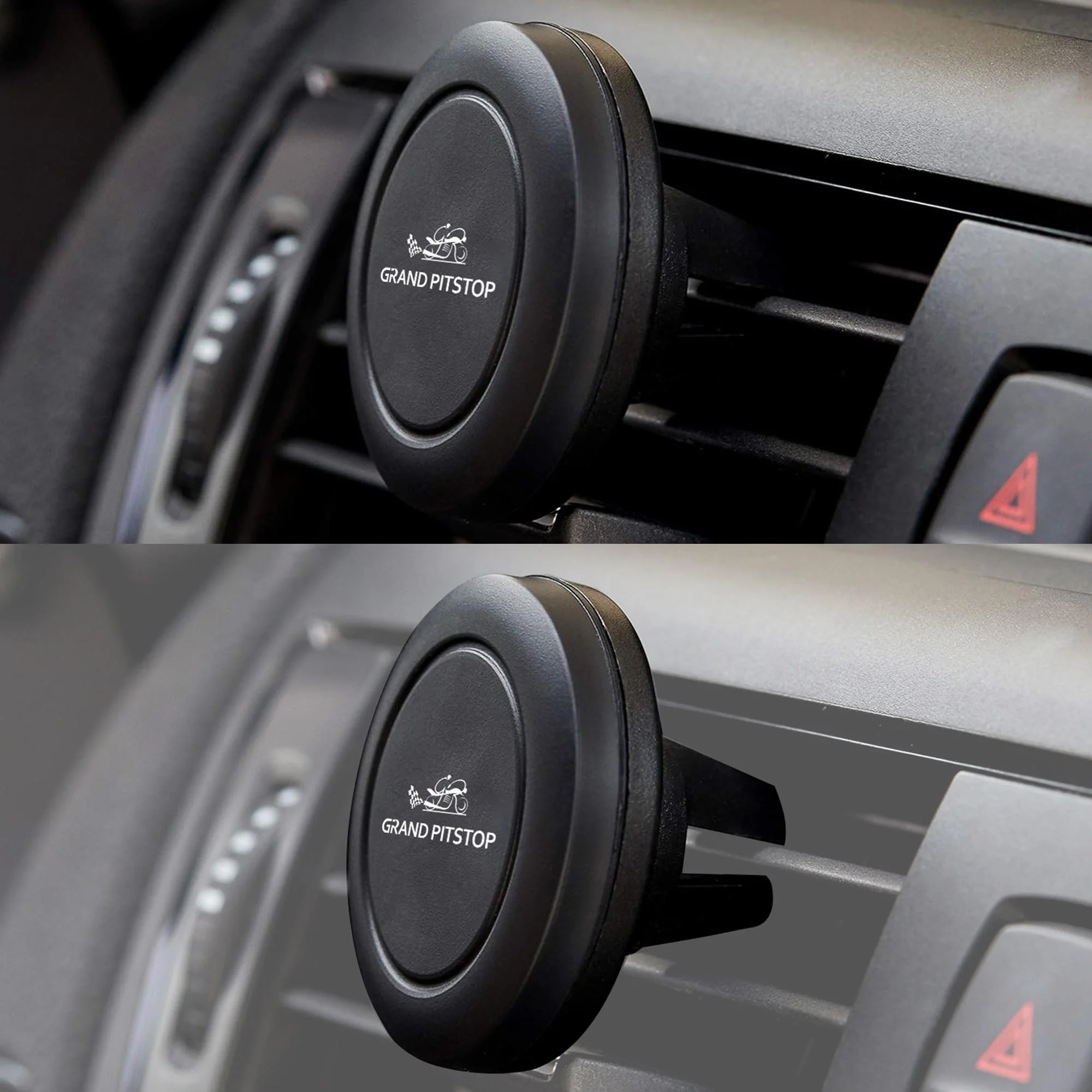 Universal Magnetic Air Vent Mount Car Mobile Holder (Set of 2) - Black - Image 10