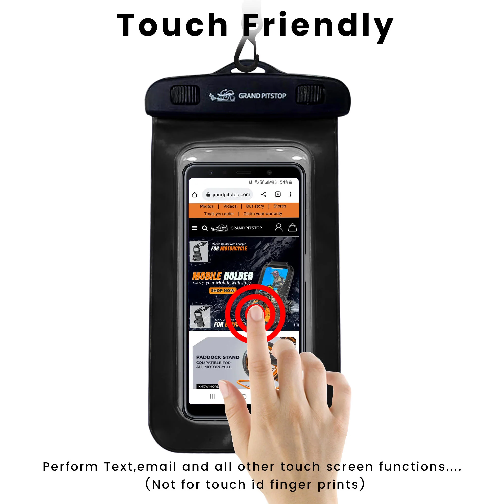 Universal Waterproof Mobile Pouch for phones up to 7.0 inches - Black - Image 3