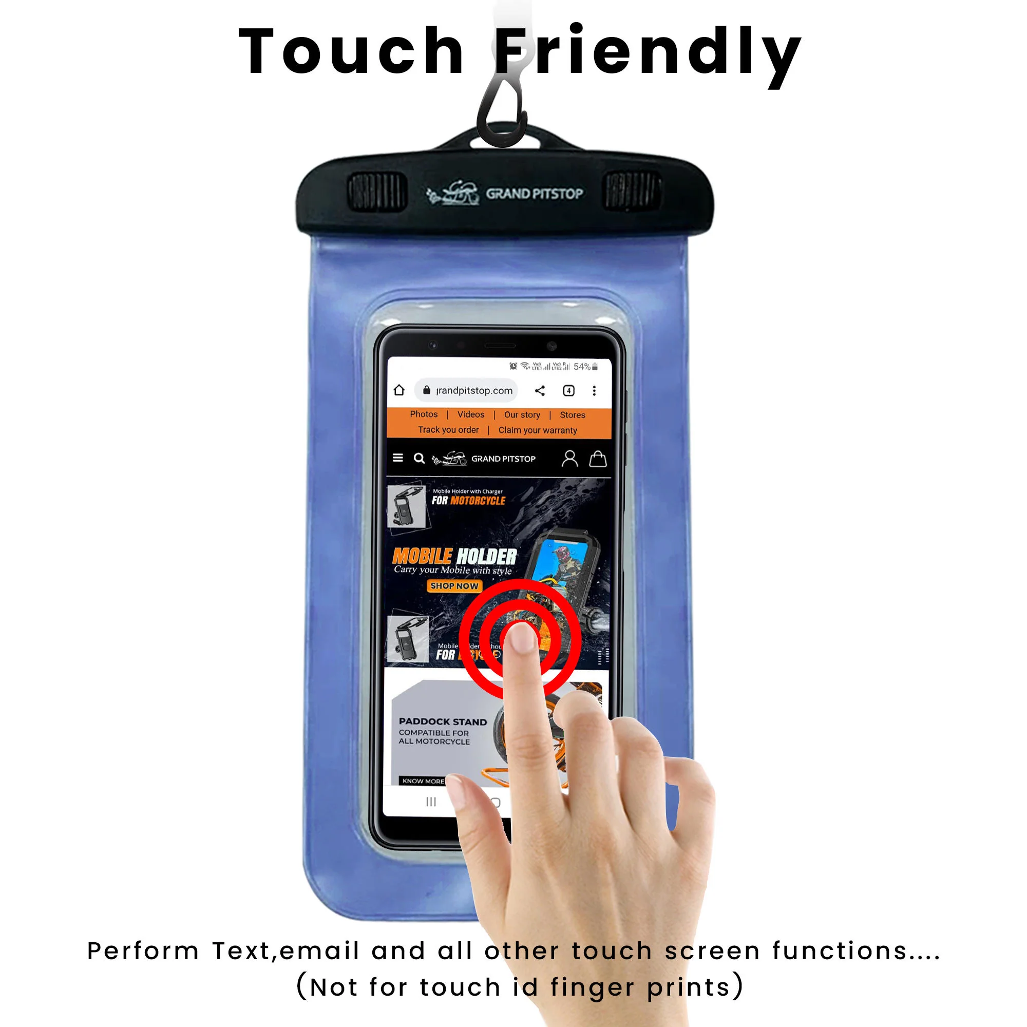 Universal Waterproof Mobile Pouch for phones up to 7.0 inches - Blue - Image 3