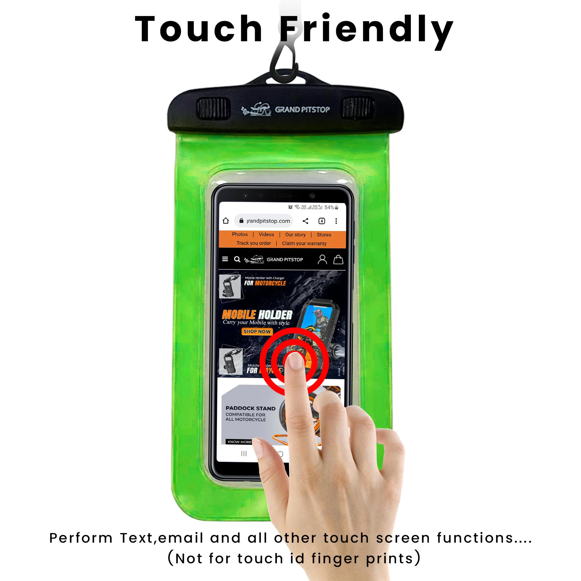 Universal Waterproof Mobile Pouch for phones up to 7.0 inches - Green - Image 3