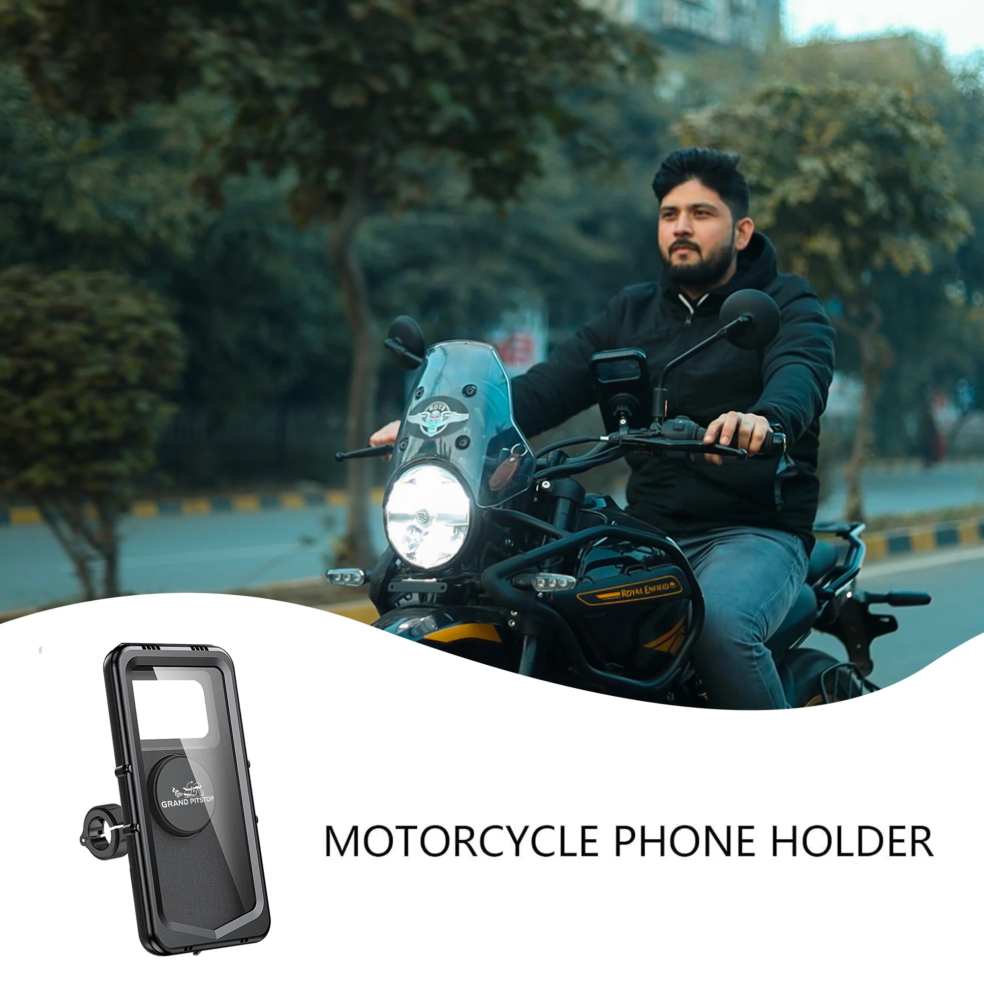 Waterproof Mobile Holder for Bike Handlebar - Black - Image 4